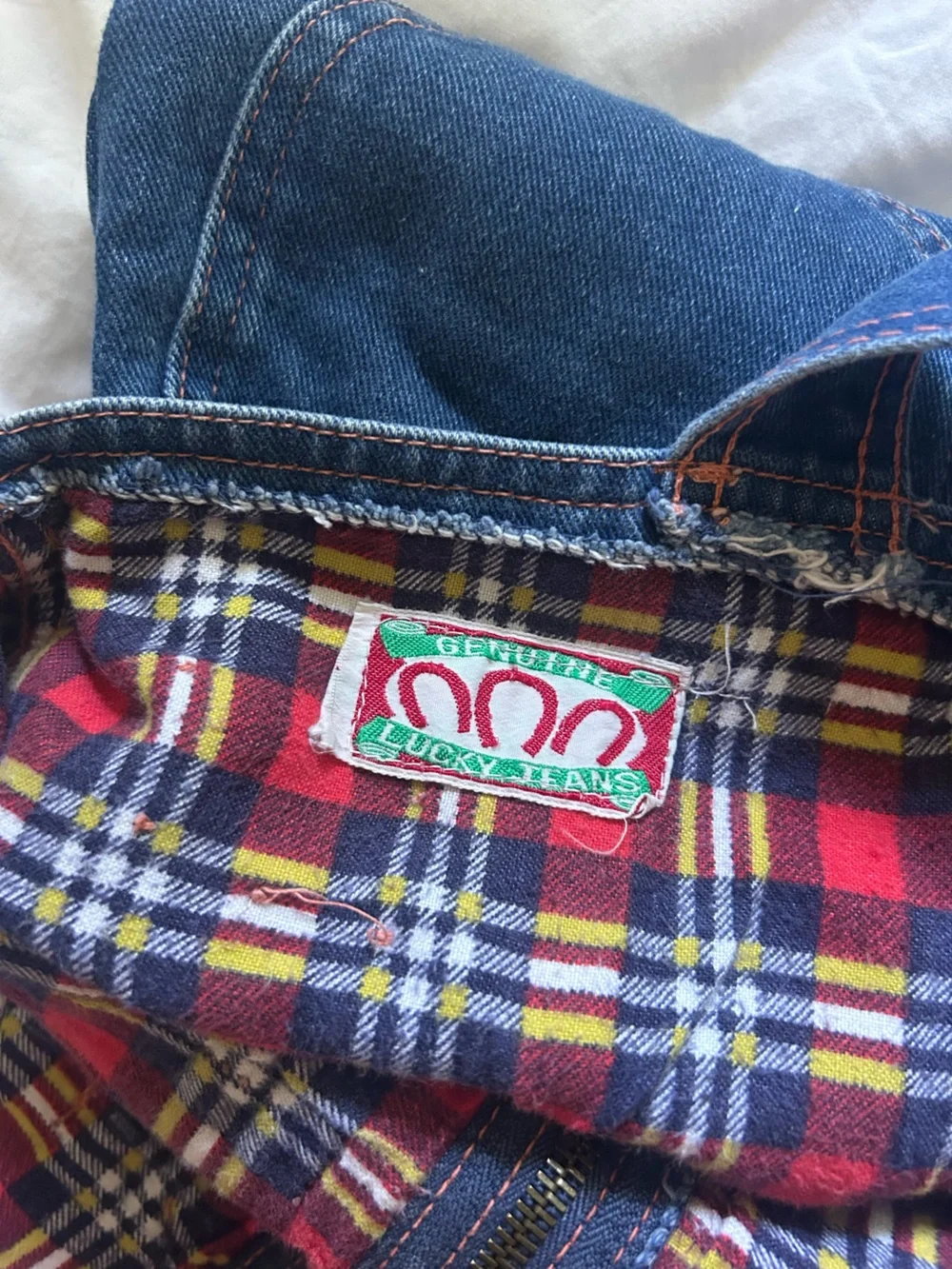 VINTAGE 70s Denim bell bottom overalls - Picture 14 of 16
